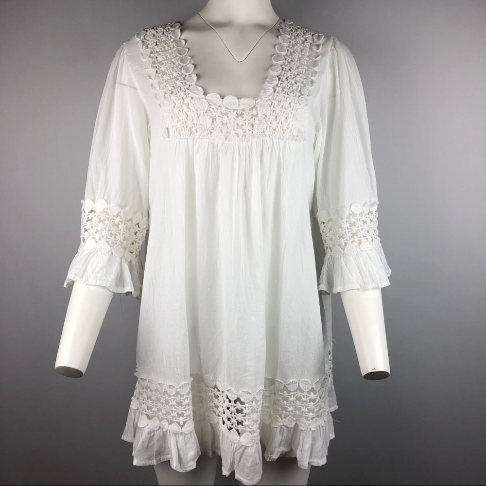 Cute Option Crotchet Coverup Dress M